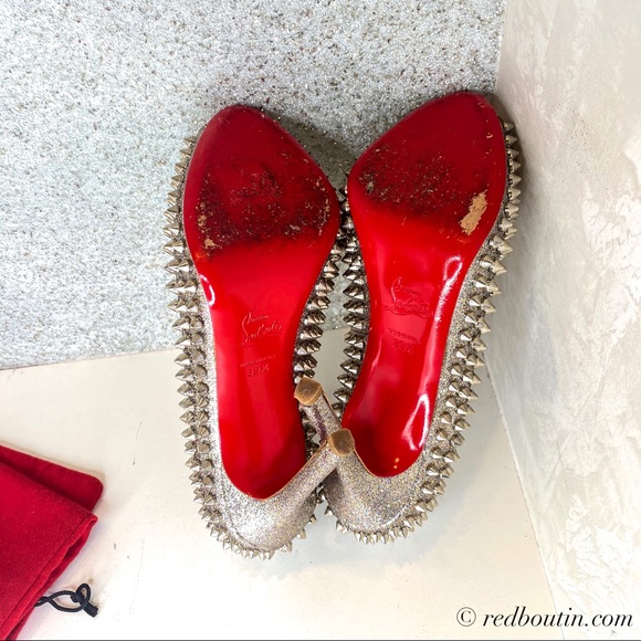 Christian Louboutin Very Prive Spiked Pumps - Picture 8 of 8